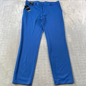 Murano Pants Performance Mens 38x32 Blue Golf Light Alex Slim Stretch Breathable